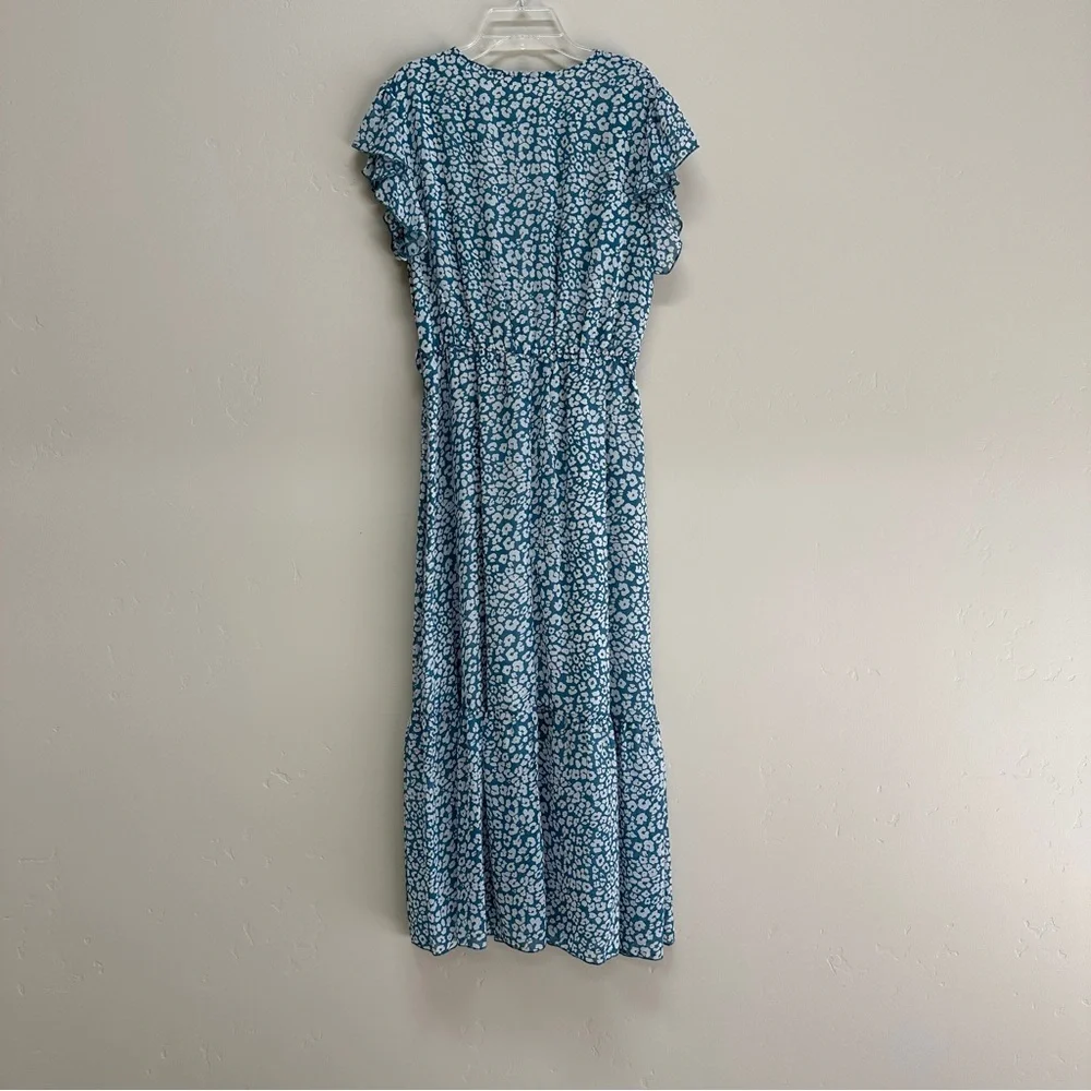 NEW Short Sleeve Ruffle Maxi Dress Size M - Picture 3 of 13